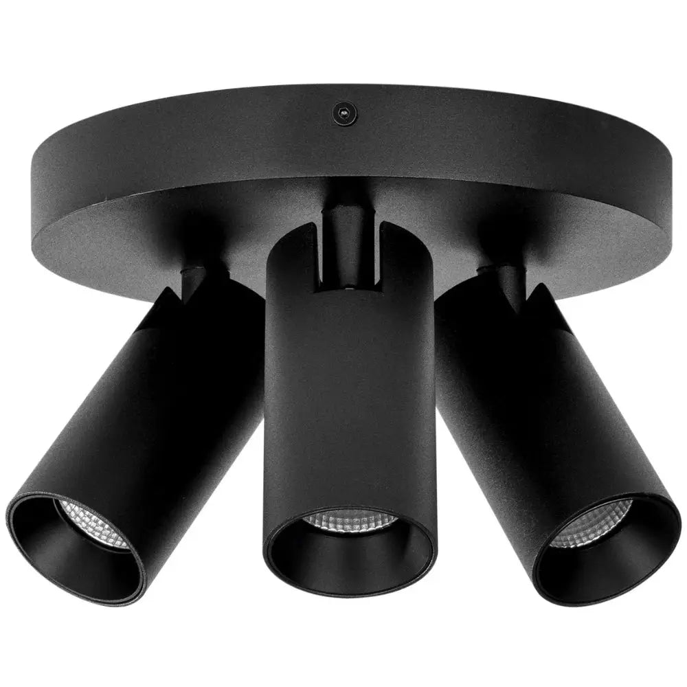 Revo 3 Light Cct Led Round Spot Light Bar Ip20 Havit - Black
