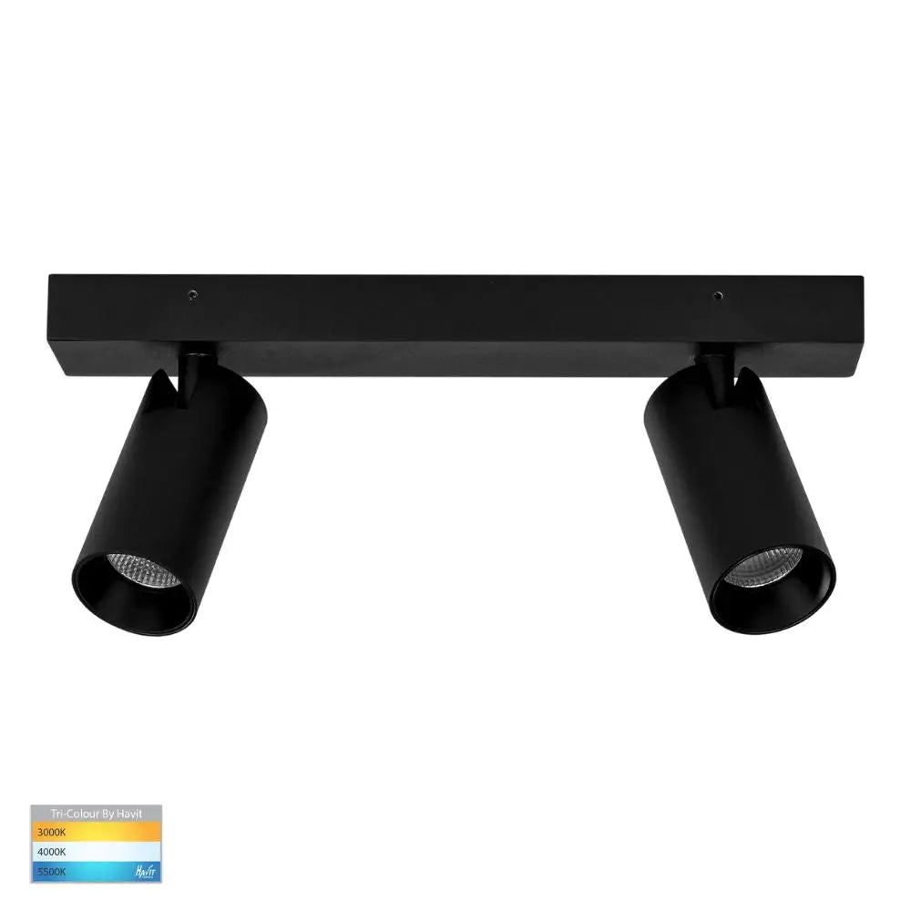 Revo - Double Spot Cct Led Light Bar Ip20 Havit Havit - Black