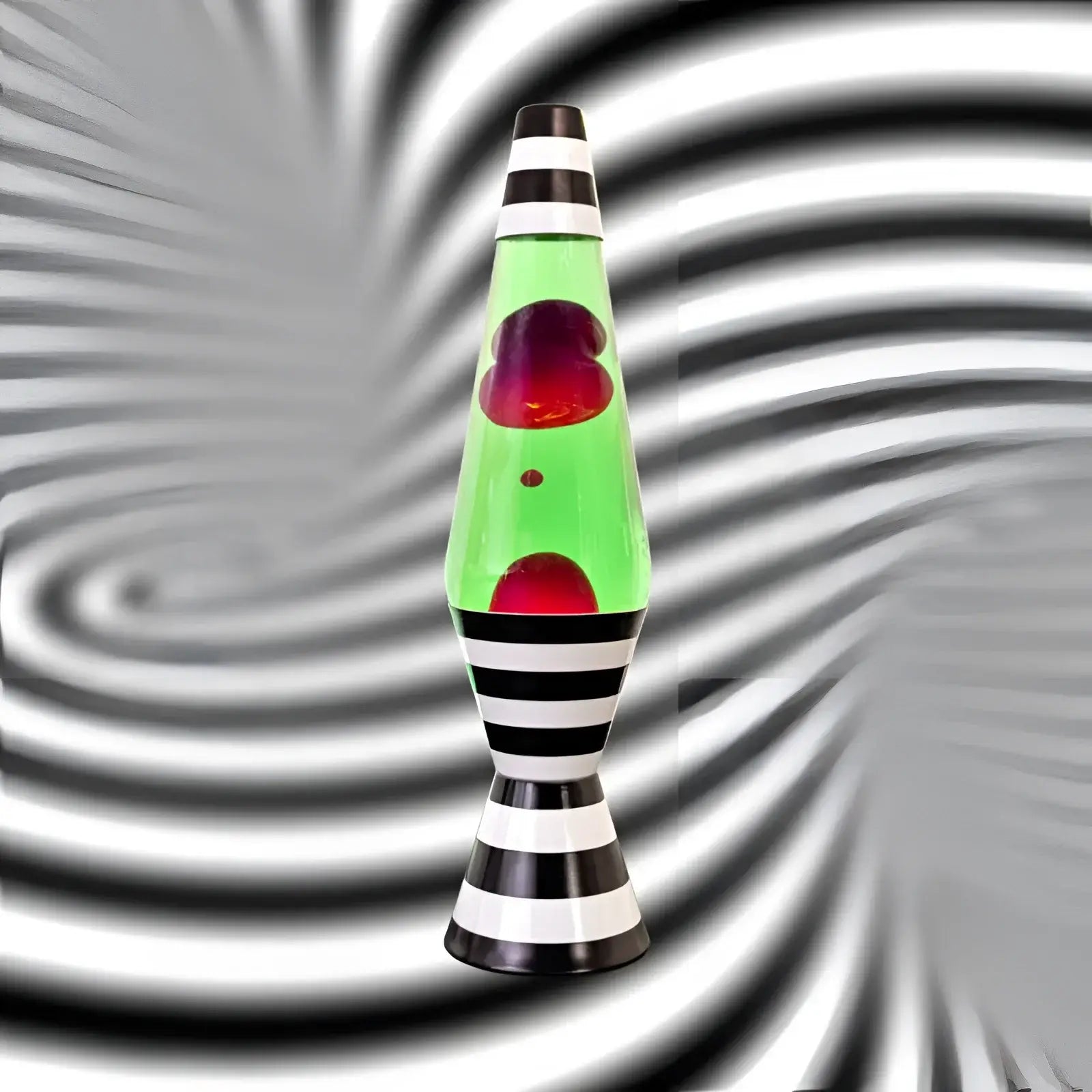 Black & White Stripes Diamond Motion Lava Lamp