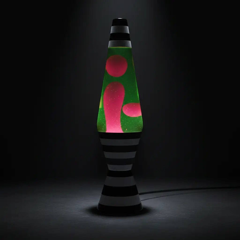 Black & White Stripes Diamond Motion Lava Lamp