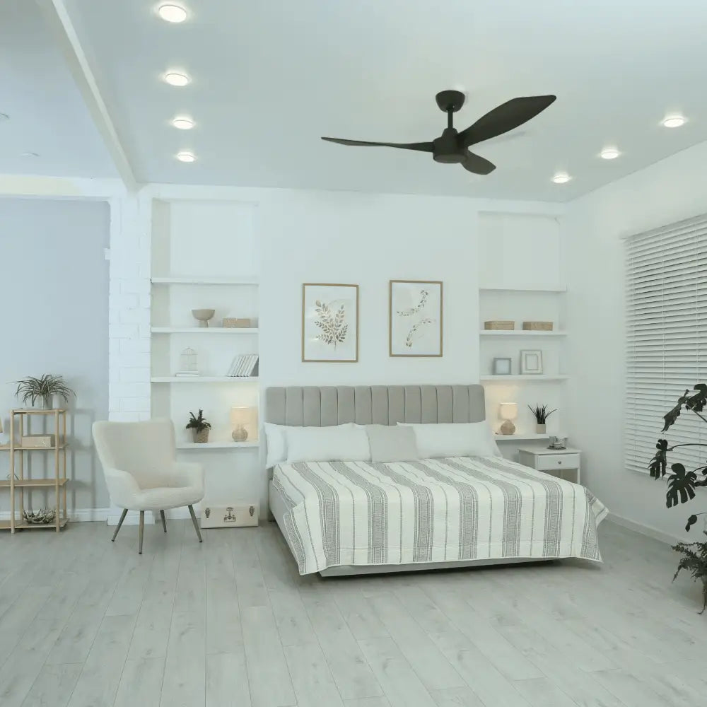 Green Earth Lighting Australia Ceiling Fan BLAST 48" Black DC Ceiling Fan with Remote 60146