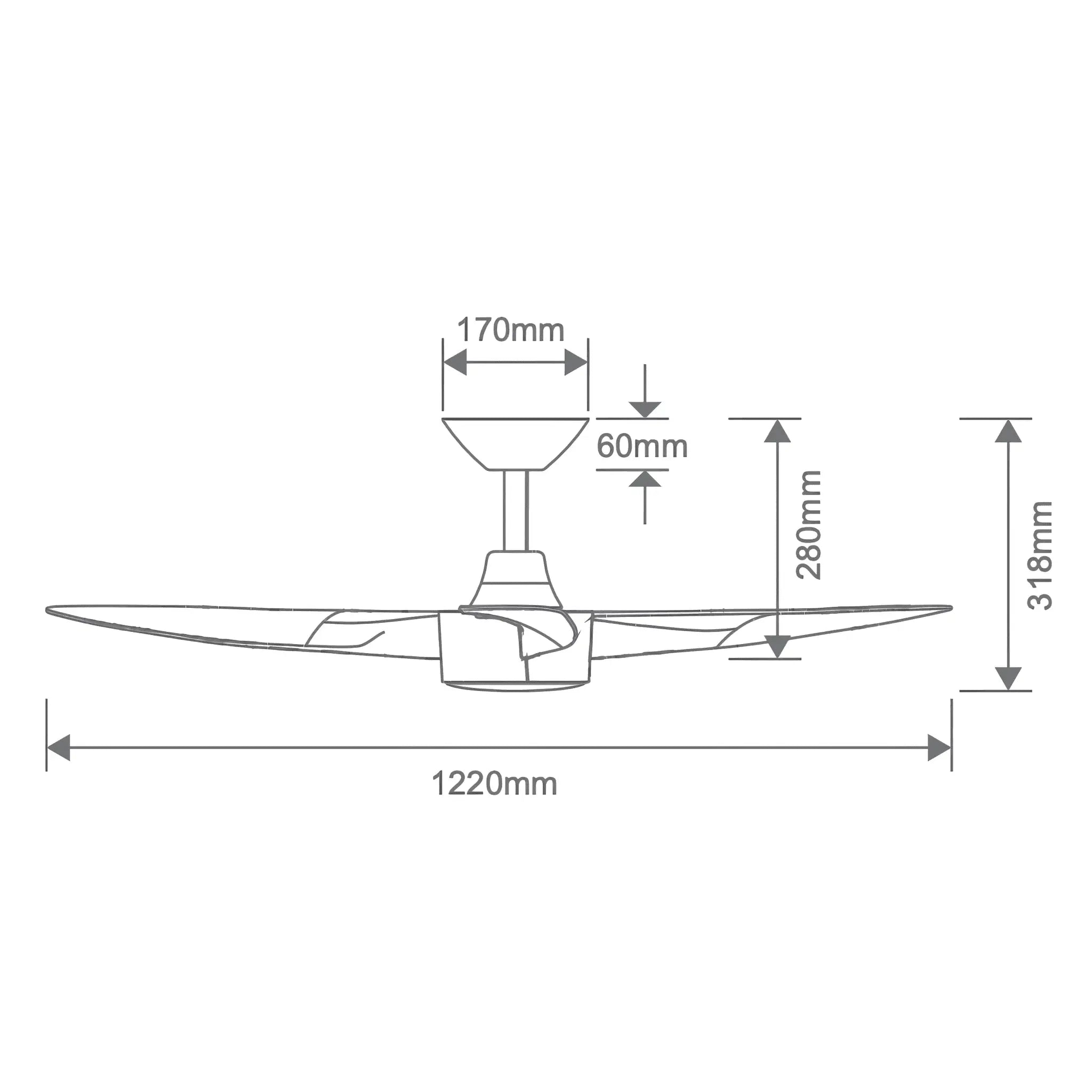 Blast 48 Inch Dc Ceiling Fan Bedroom Fan