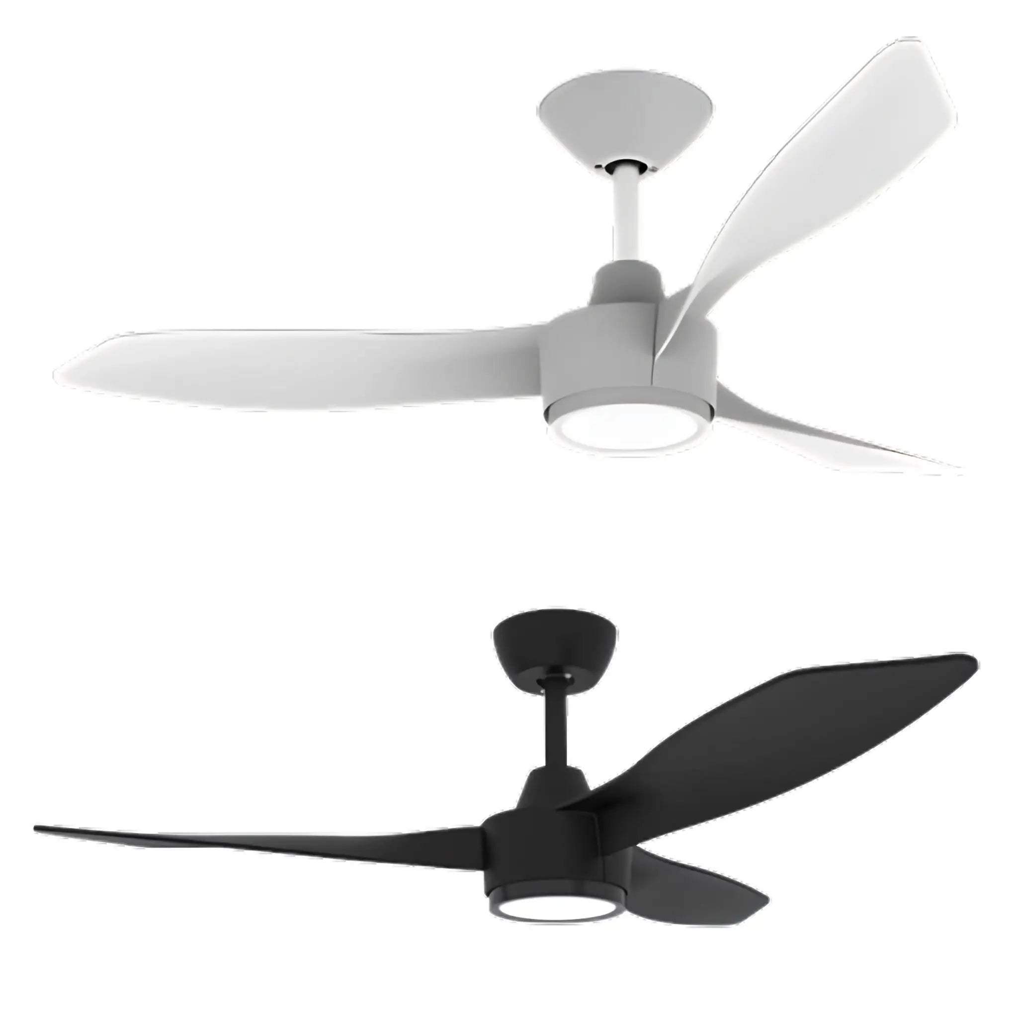 Domus Blast 48-inch DC ceiling fan with white ABS blades and CCT LED light – greenearth.net.au
