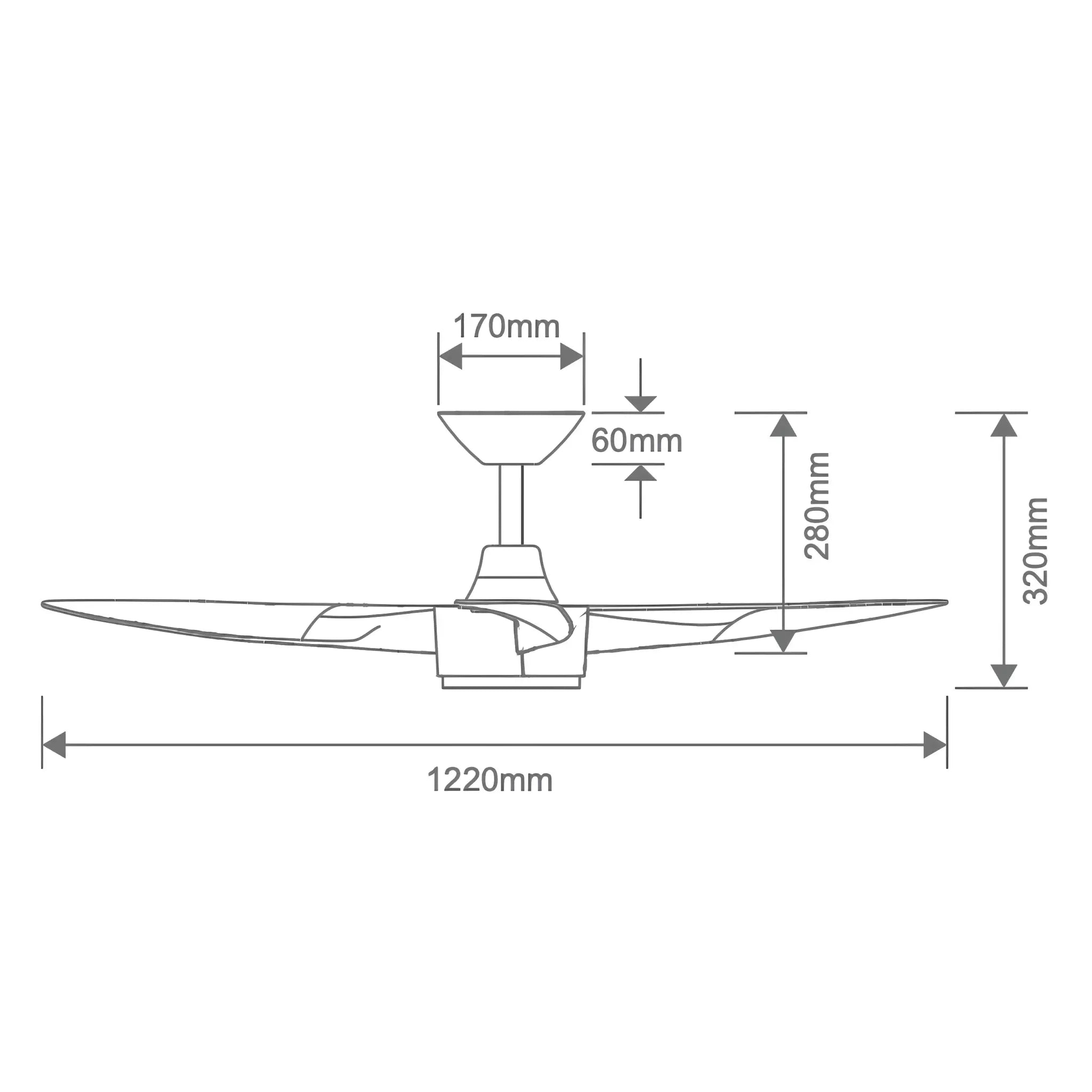Blast 48’’ Dc Ceiling Fan with Remote Control + Cct Led