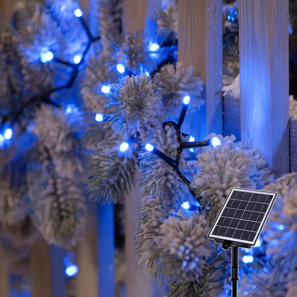 420 Led Solar Fairy Lights Christmas Tree Light Set 30m - Blue