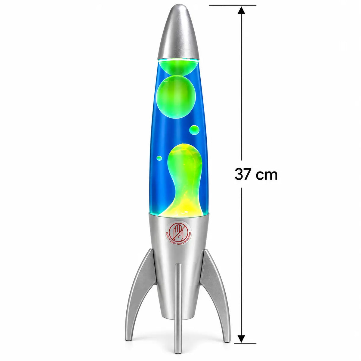 Blue Green Rocket Motion Lava Lamp - 37cm Retro Table Lamp