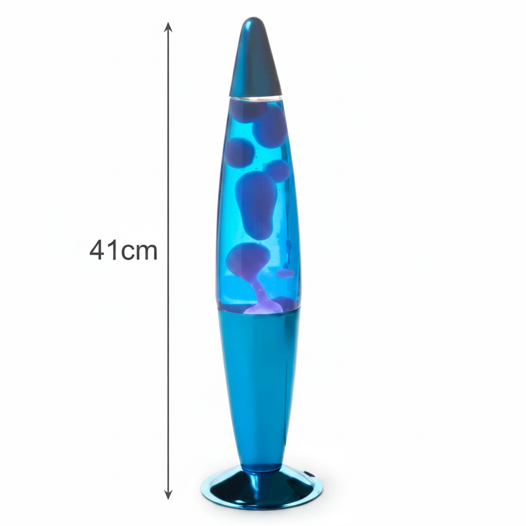 Blue Blue Blue Metallic Peace Motion Lava Lamp