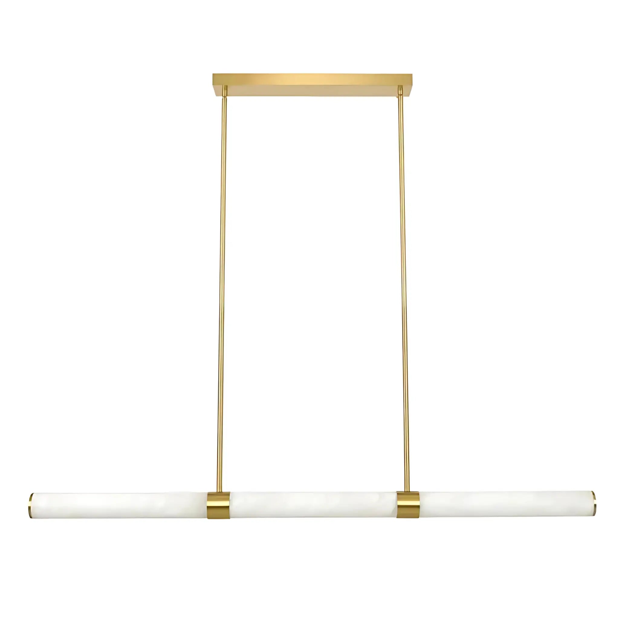 Madison Alabaster Style Spanish Marble Pendant Light - Brass / Non Dimmable