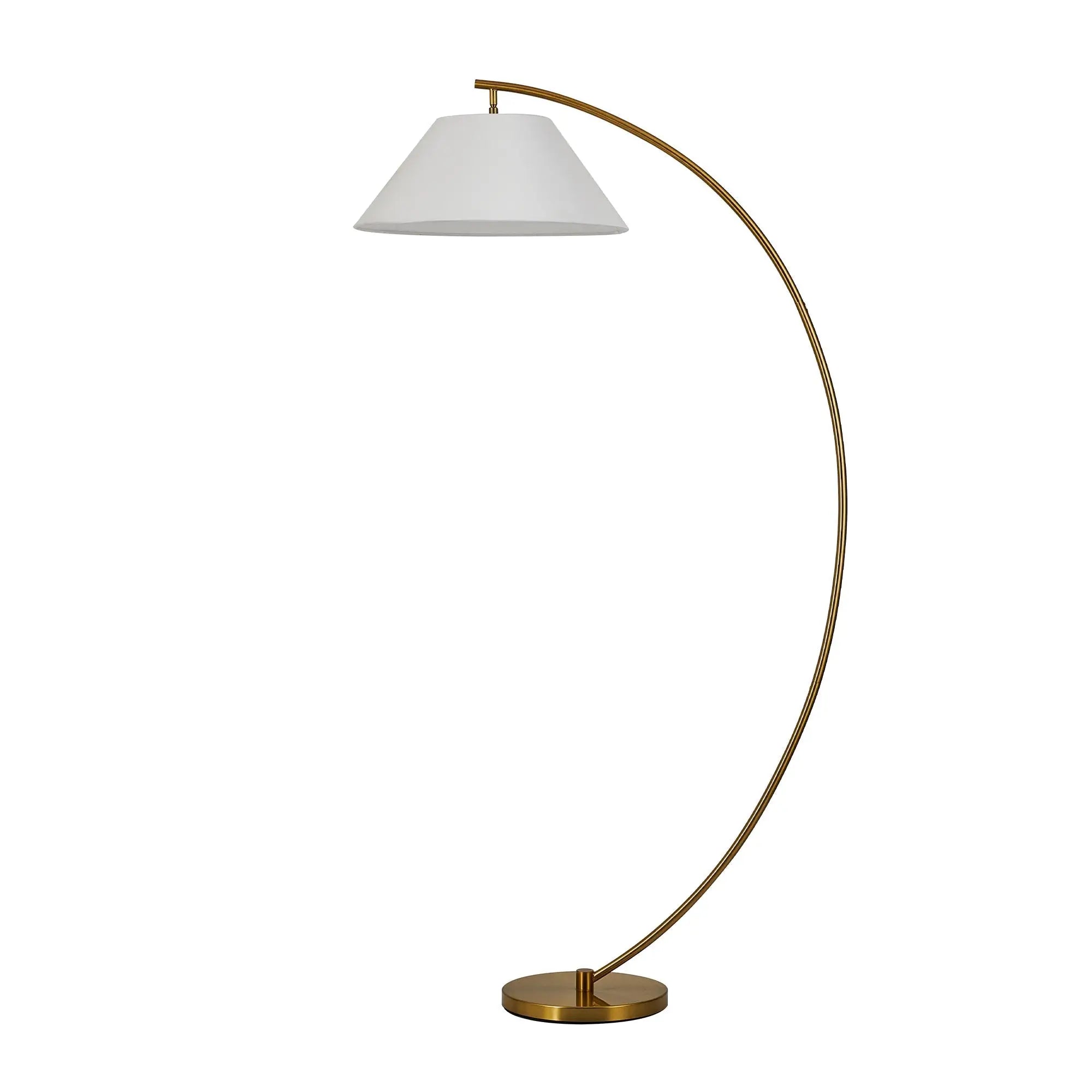 Remi Floor Lamp Black Brass Stylish Lighting Solution - Brass