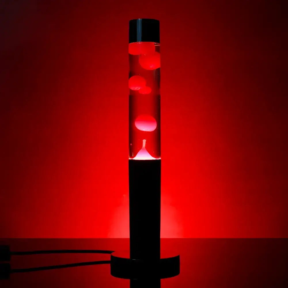 Bright Red Lava Lamp Column Motion