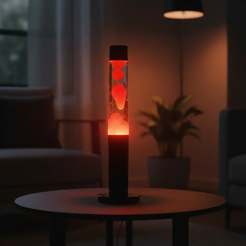 Bright Red Column Motion Lava Lamp