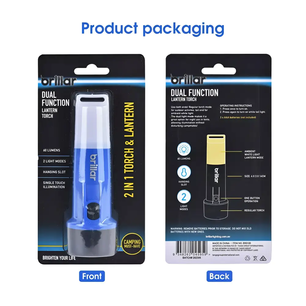Brillar Camping Torch Dual Function Lantern Torch