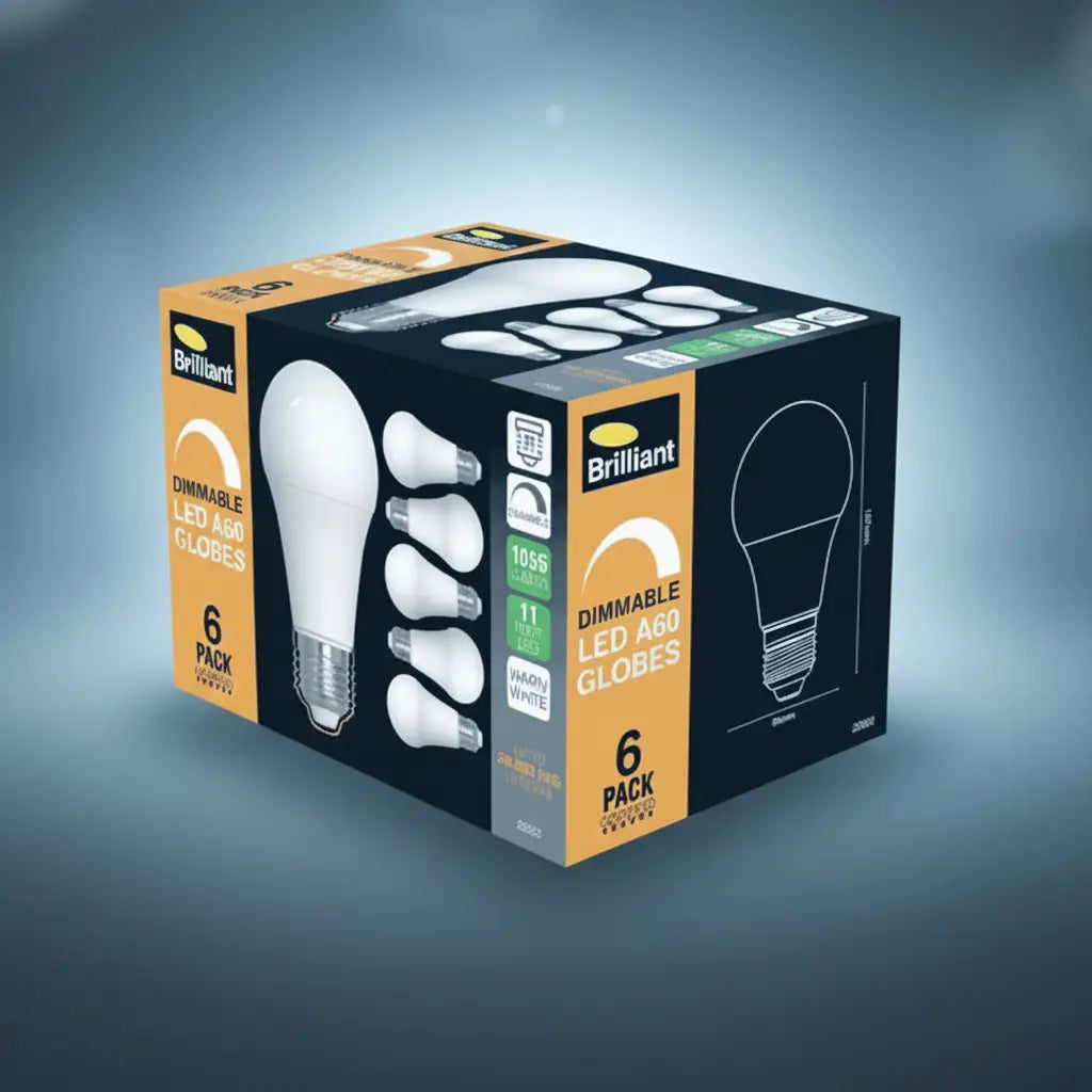 Brilliant 11W A60 E27 LED Dimmable Globe (Daylight, 6-Pack)
