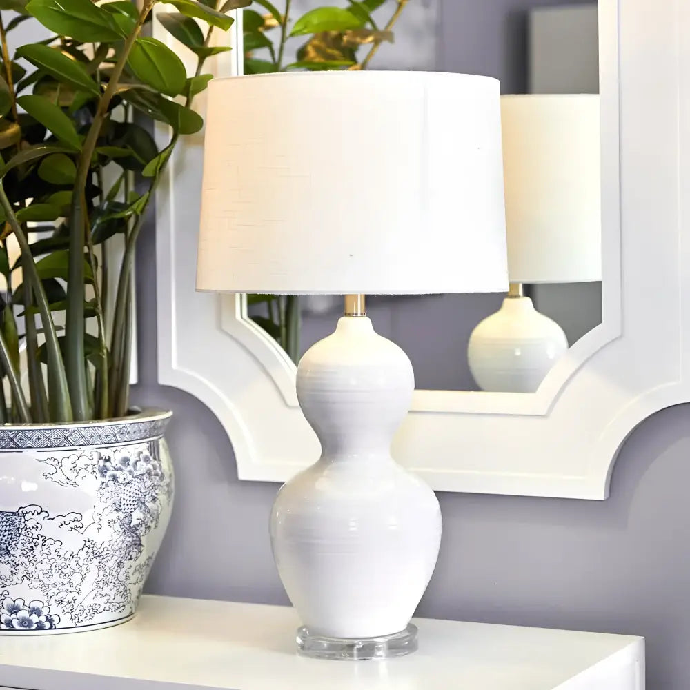 CAFE LIGHTING & LIVING Table Lamp Bronte Table Lamp - White 11614