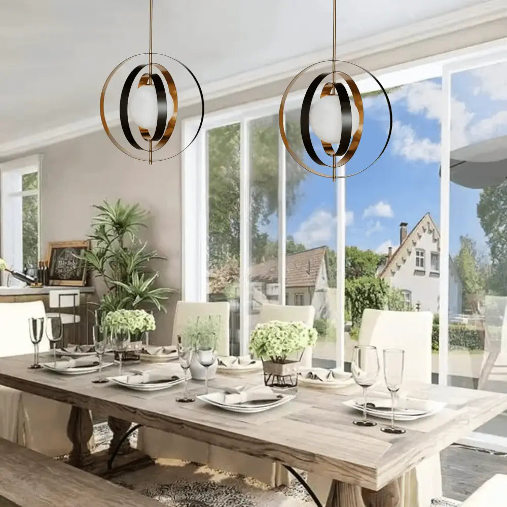 Green Earth Lighting Australia Home & Garden > Lighting Fixtures Brooks Brushed Brass and Black Pendant 20856