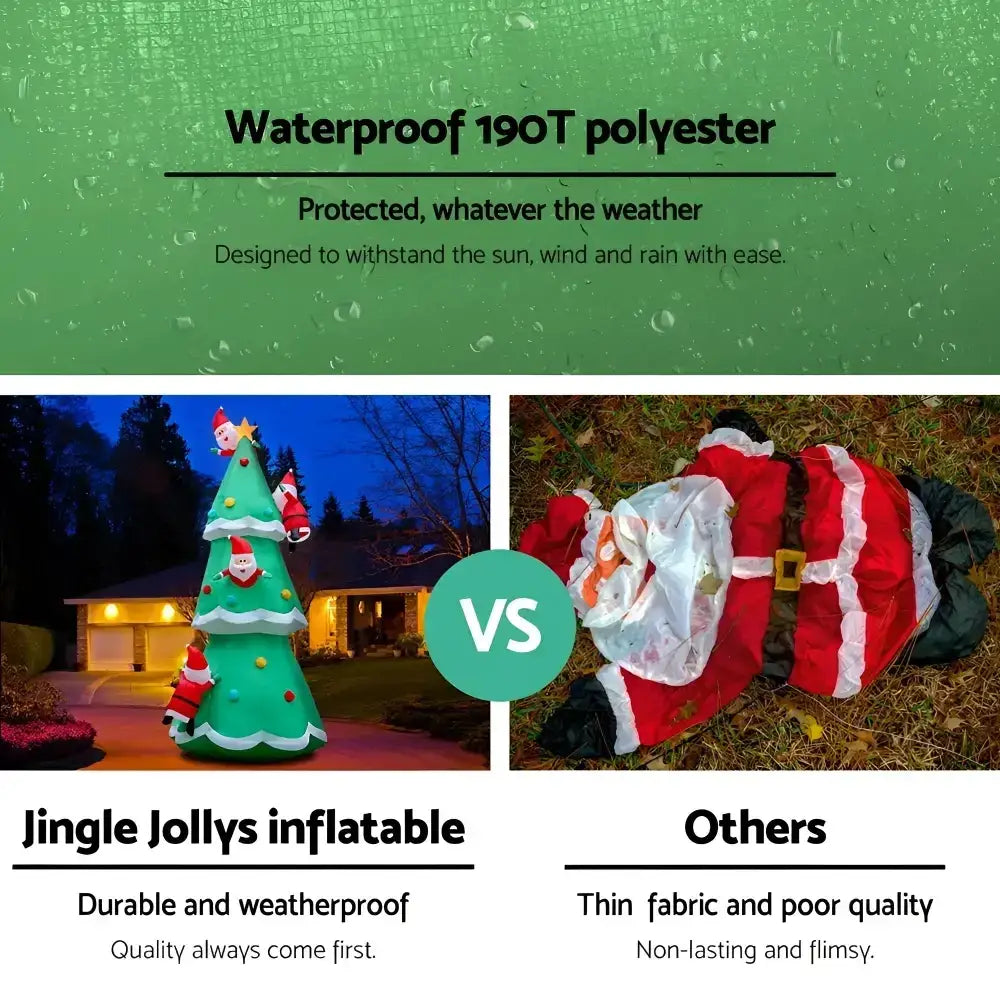 Buy 5m Christmas Inflatable Santa Tree Decorations