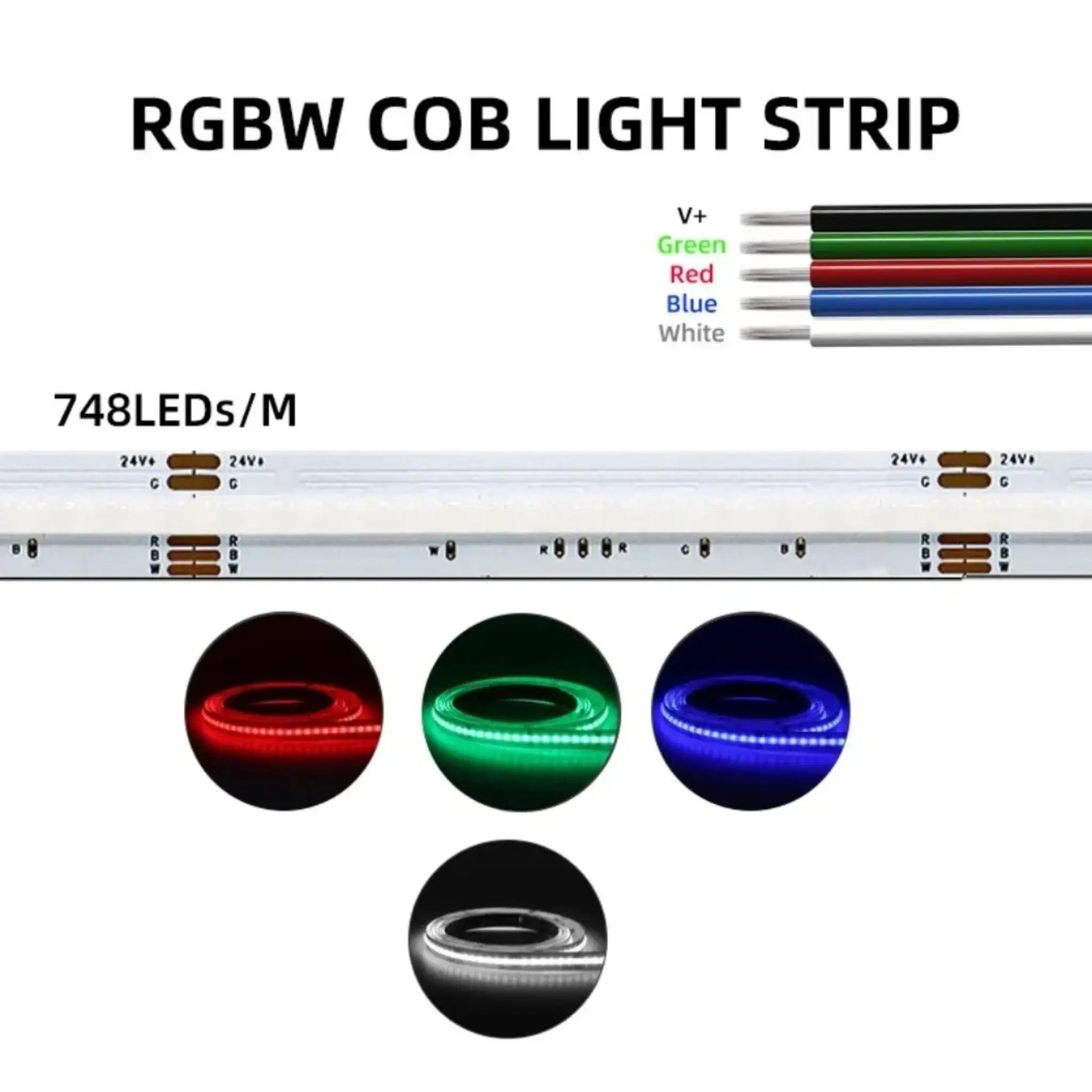 Buy Dot Free Cob Ip20 Indoor 5 Meter Strip Light Kit from Green Earth
