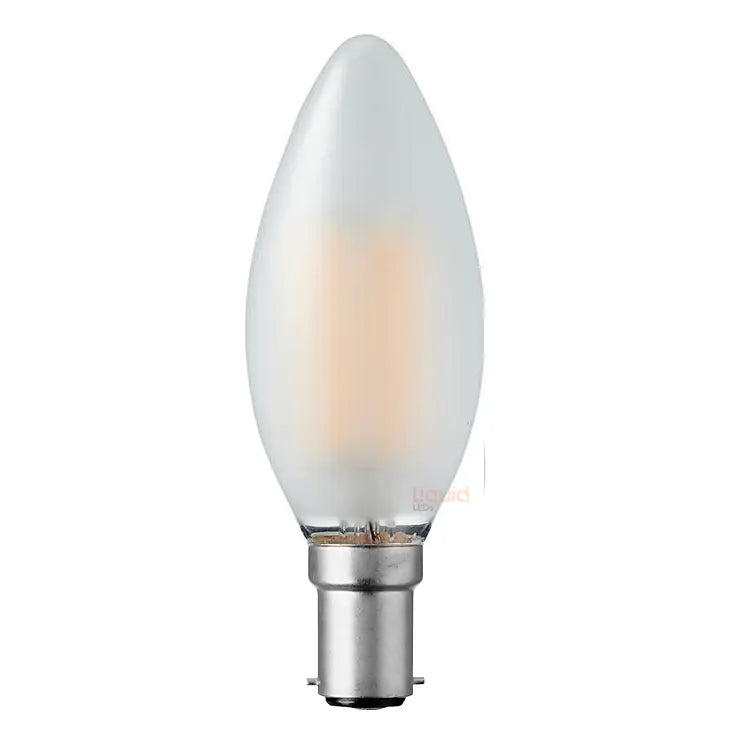 4W Dimmable Candle LED Bulb B15 Frost in Warm White