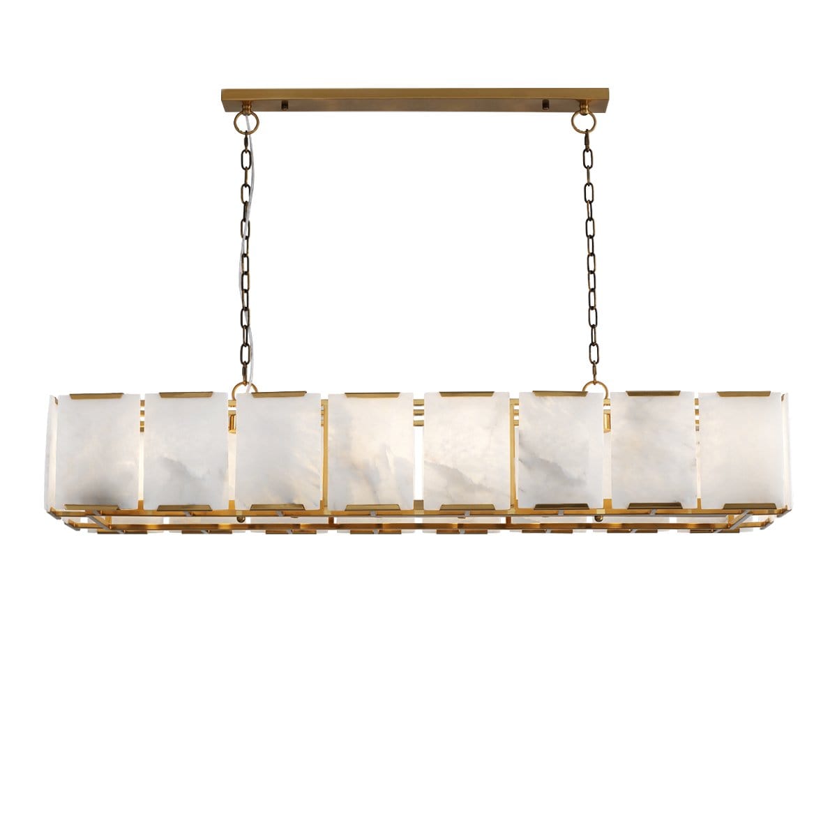 Green Earth Lighting Australia Home & Garden > Lighting Florence Antique Brass Alabaster 16 Light Linear Pendant 20778