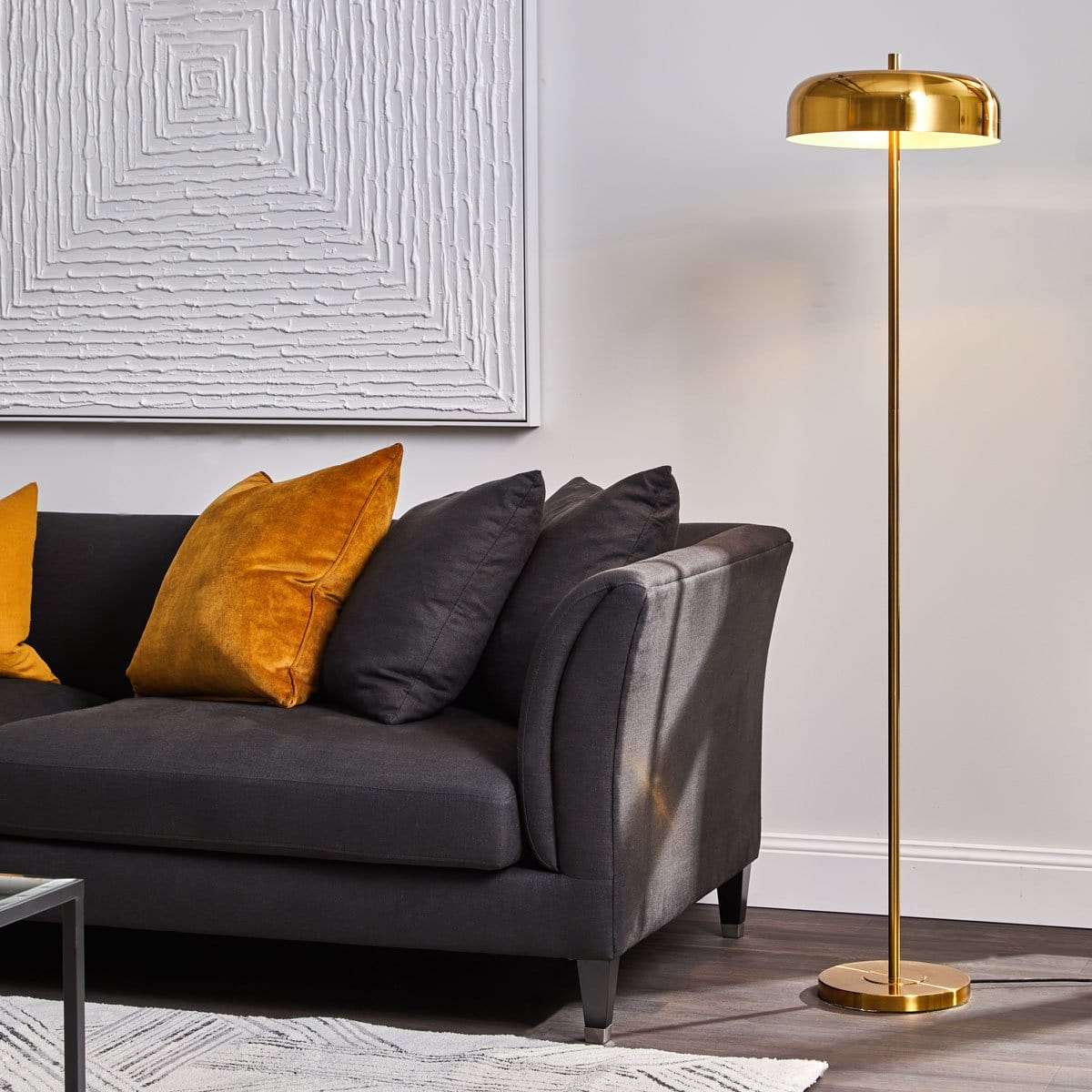 Brass floor shop standing lamp