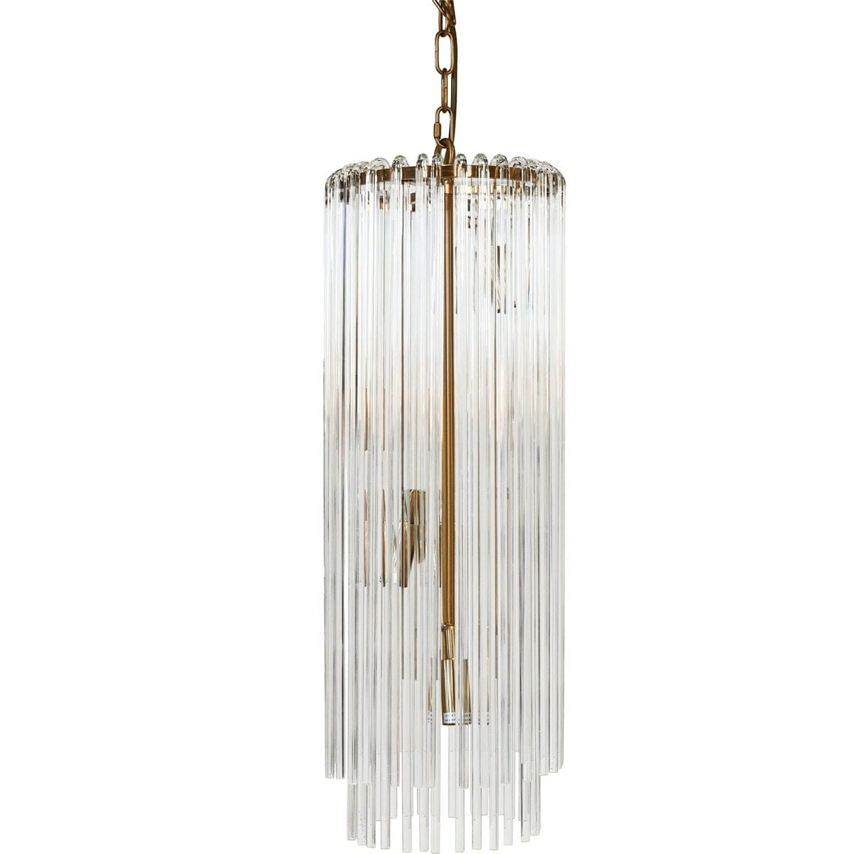 CAFE Lighting & Living Pendant ZARA LONG Brass with Handmade Glass Rods Pendant 20678