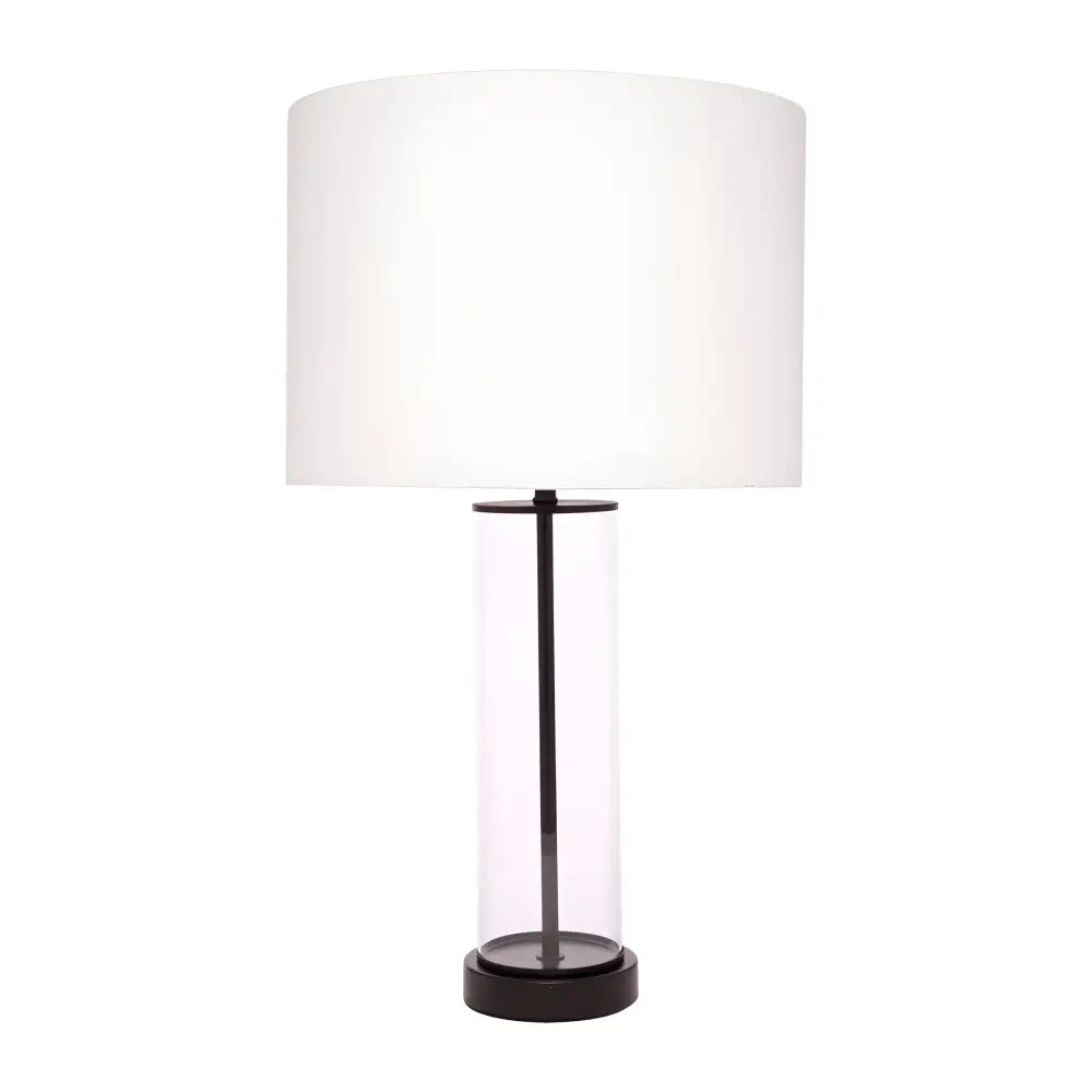 CAFE LIGHTING & LIVING Table Lamp East Side Table Lamp - Black with White Shade 12360