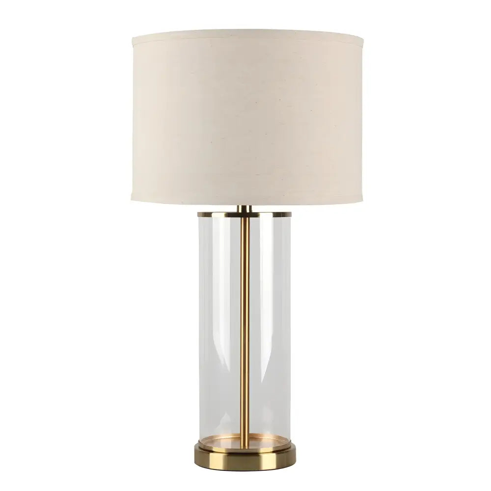 CAFE LIGHTING & LIVING Table Lamp Left Bank Table Lamp - Brass w Natural Shade B12269