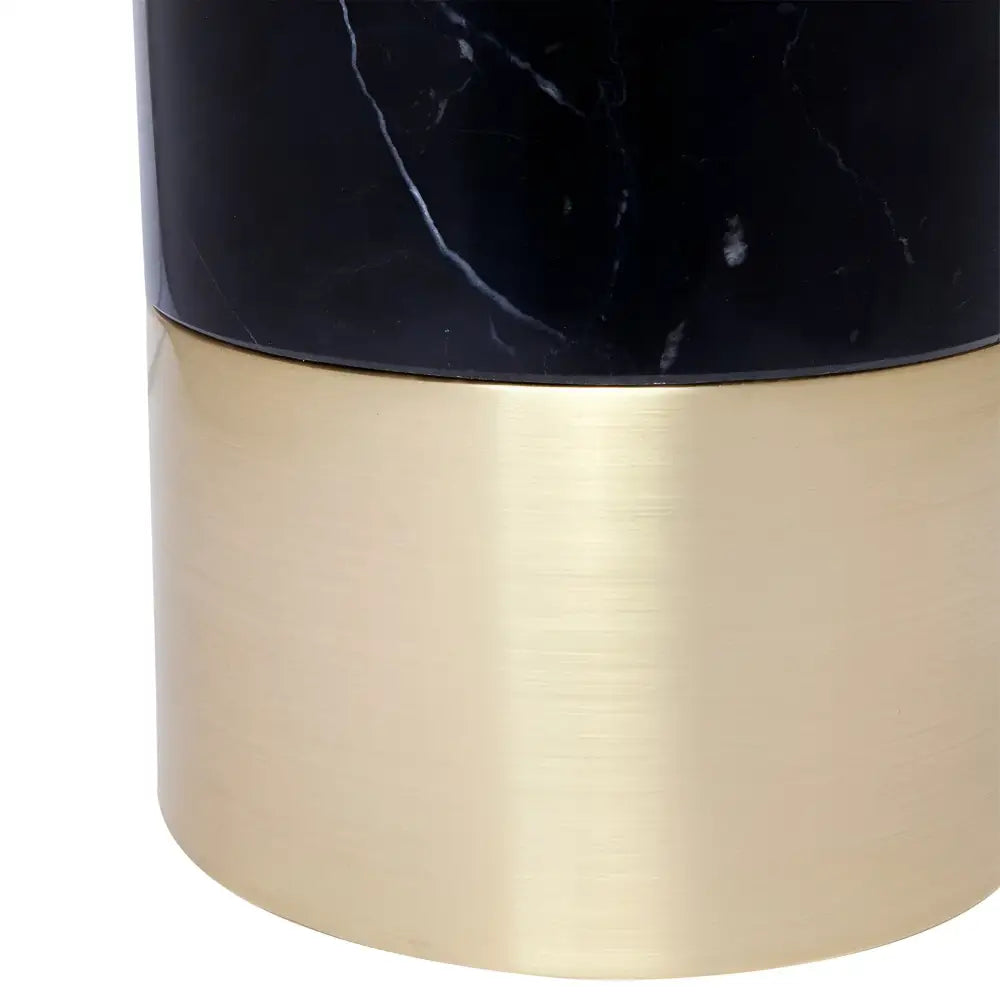 CAFE LIGHTING & LIVING Table Lamp Paola Marble Table Lamp - Black w Black Shade B11651