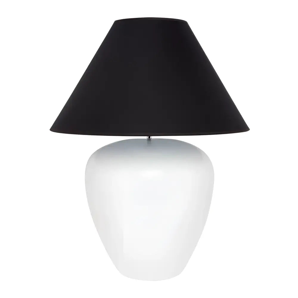 CAFE LIGHTING & LIVING Table Lamp Picasso Table Lamp - White w Black Shade B13294