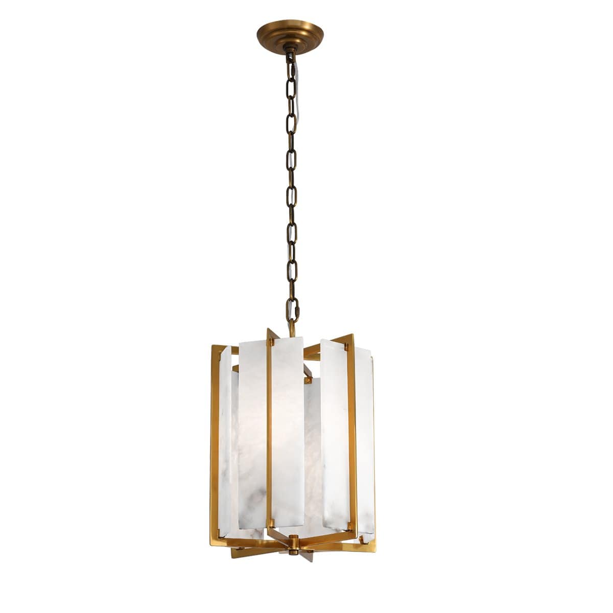 Green Earth Lighting Australia Home & Garden > Lighting Palermo Antique Brass Alabaster Pendant 20779