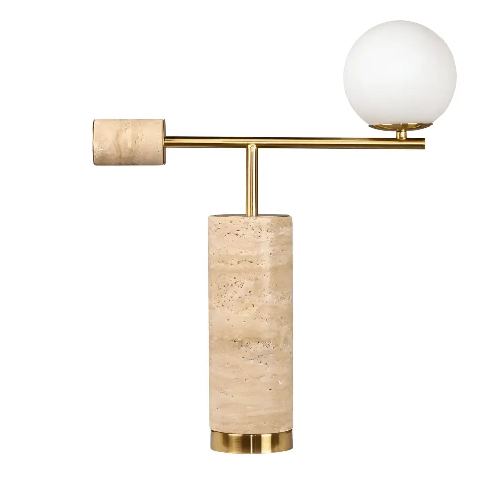 Green Earth Lighting Australia Table Lamp Zamora Travertine Table Lamp - Sand 12411