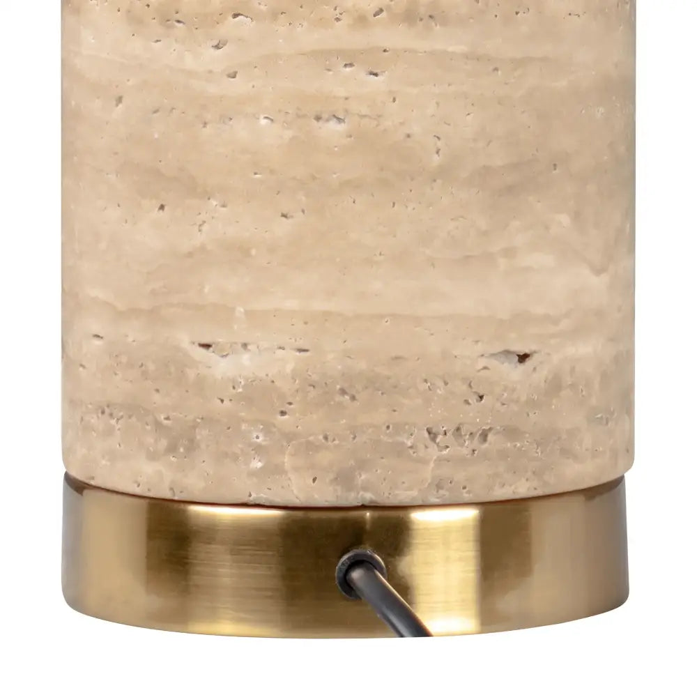 Green Earth Lighting Australia Table Lamp Zamora Travertine Table Lamp - Sand 12411