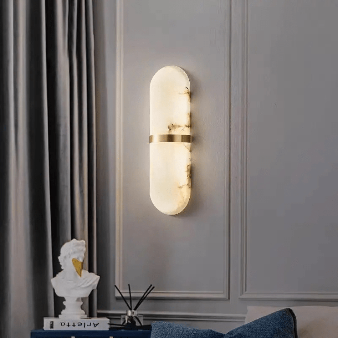 Green Earth Lighting Australia Wall Light CASTELLA Brass Spanish Marble LED Interior Wall Light