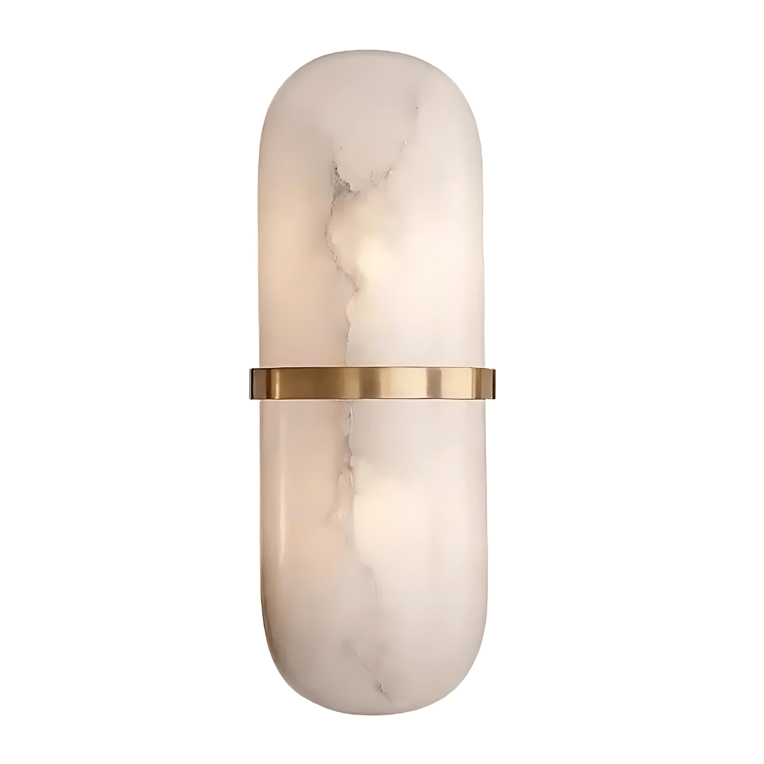 Green Earth Lighting Australia Wall Light Single Wall Light / 3000K Warm White CASTELLA Brass Spanish Marble LED Interior Wall Light GE15BR3K