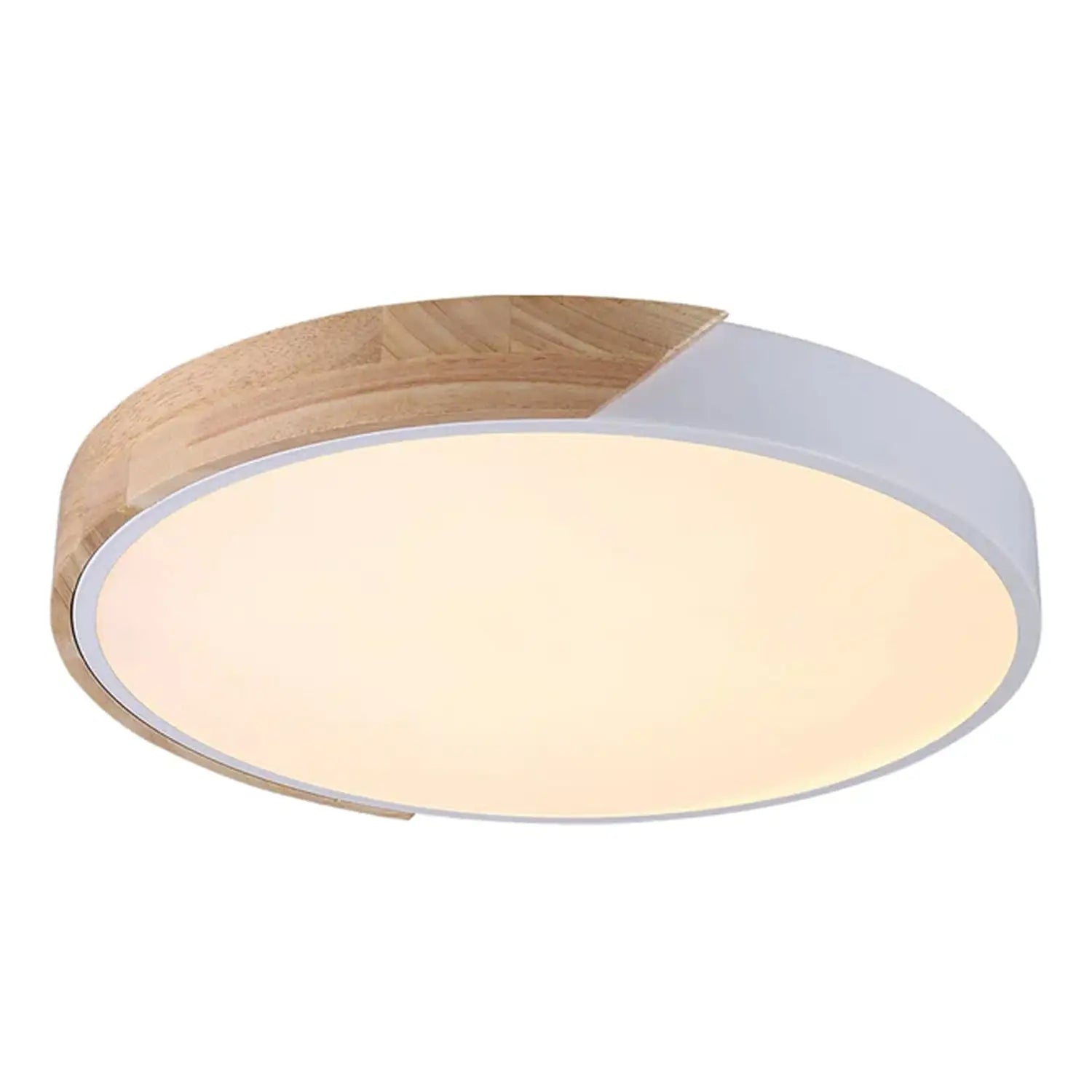 Lexi Lighting Celestia Modern Timber Led Oyster Light - Small / White