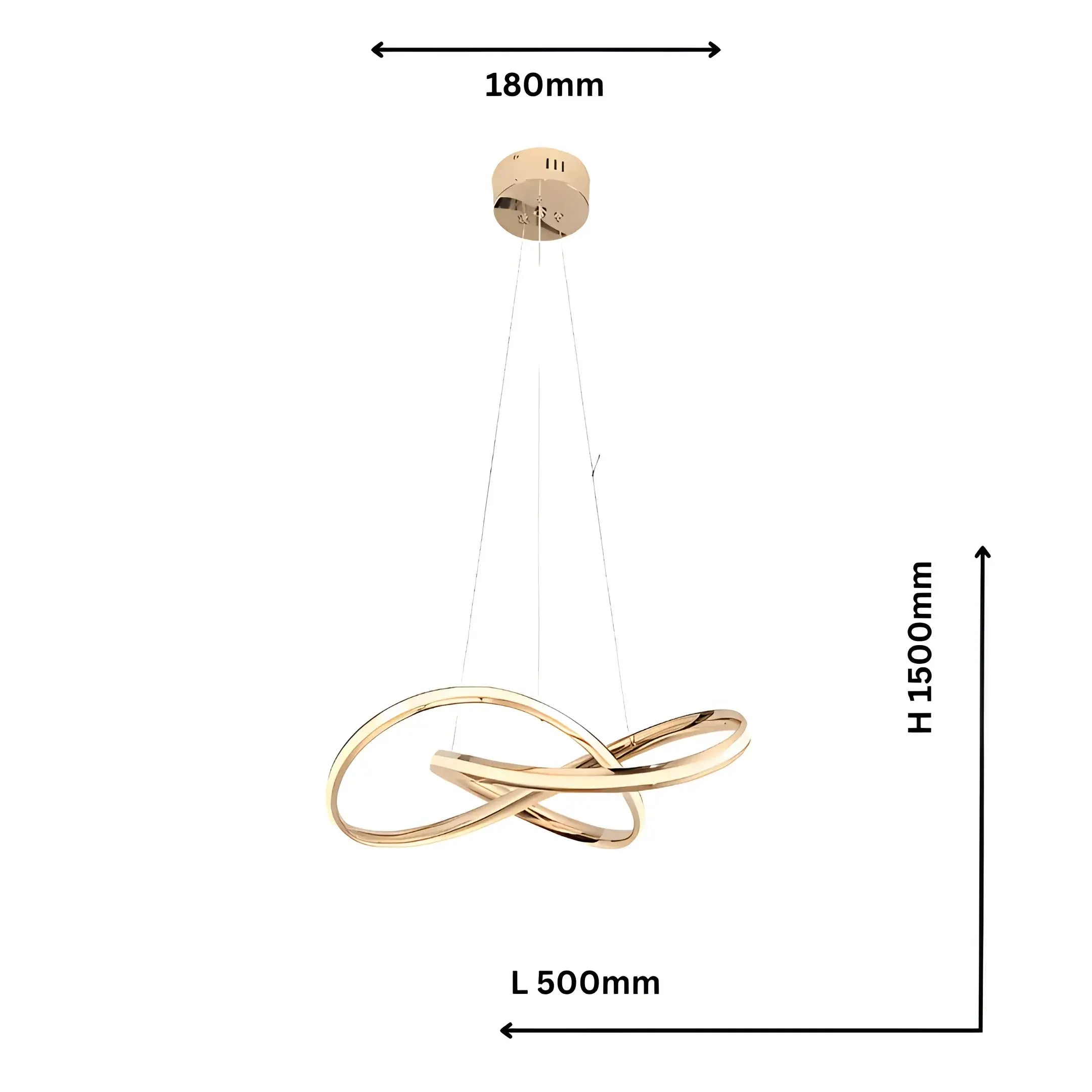 Charlotte 500mm Tri-colour Led Pendant Light | Modern