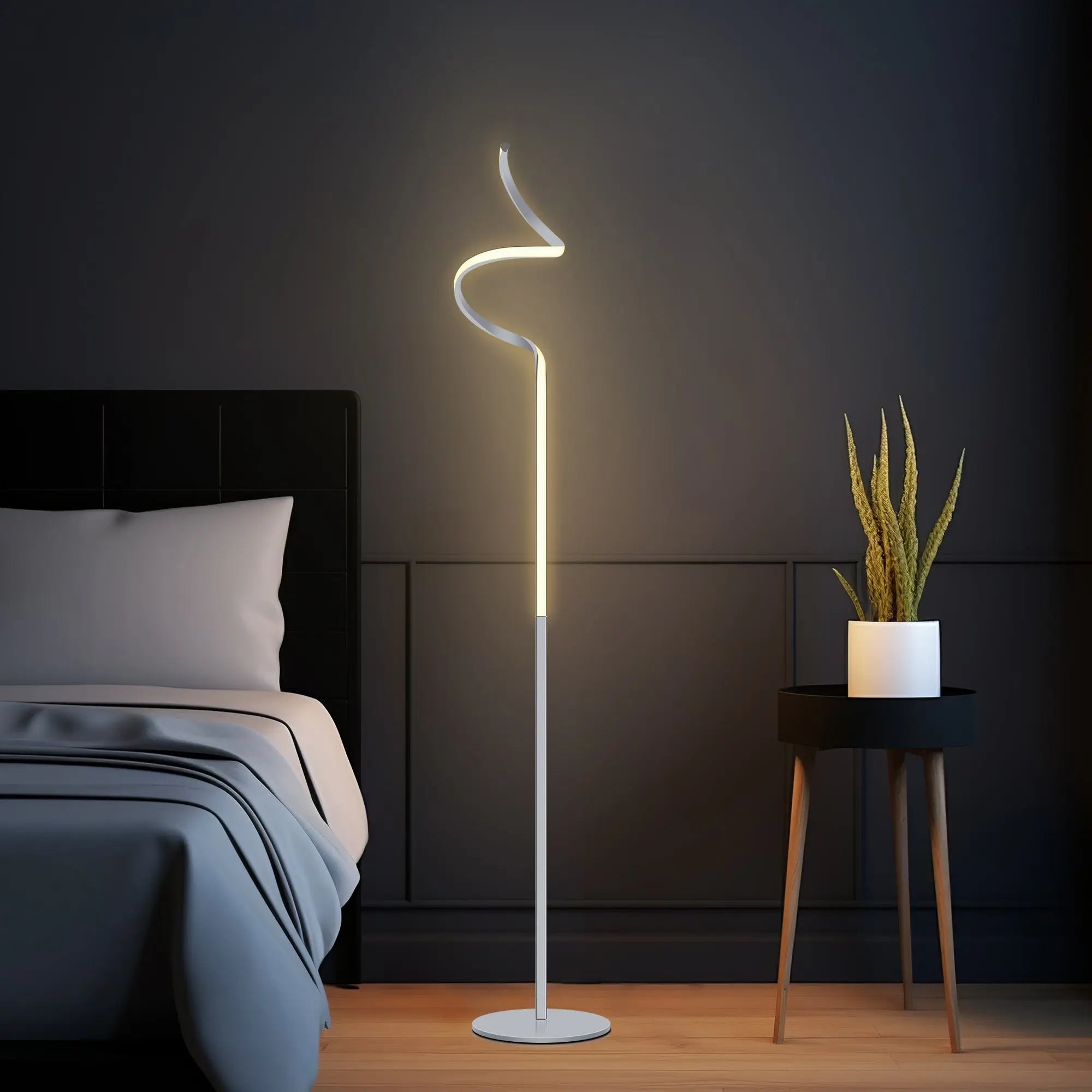 Chipper Led Floor Lamp - Chrome Lexi Lighting