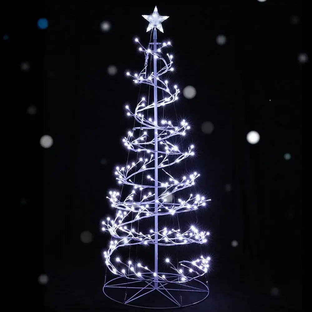 1.8M 320 LED Xmas Cold White Lights Optic Fibre Christmas Tree
