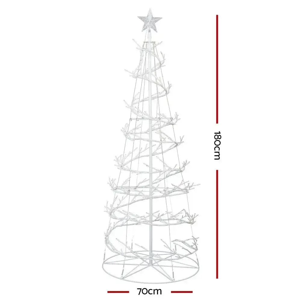 1.8M 320 LED Xmas Cold White Lights Optic Fibre Christmas Tree