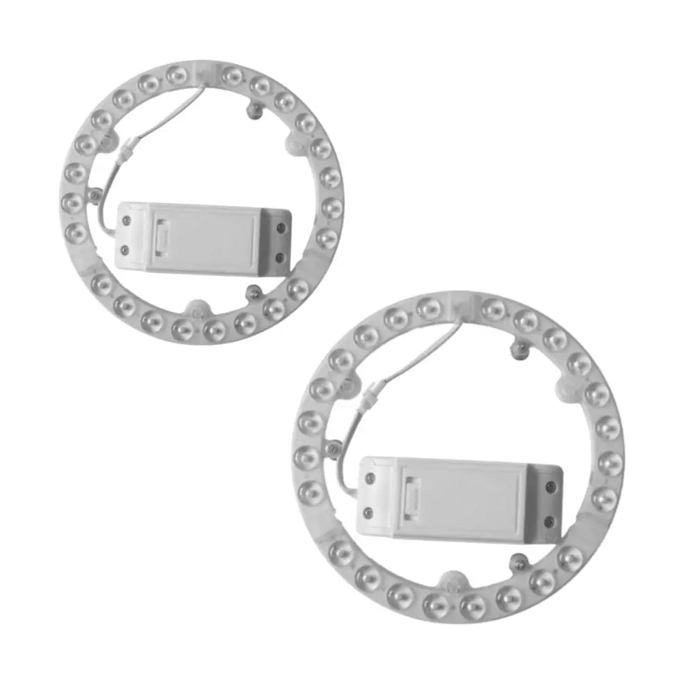 Two circular LED light modules with integrated LED driver for CKTri oyster conversion kit IP20