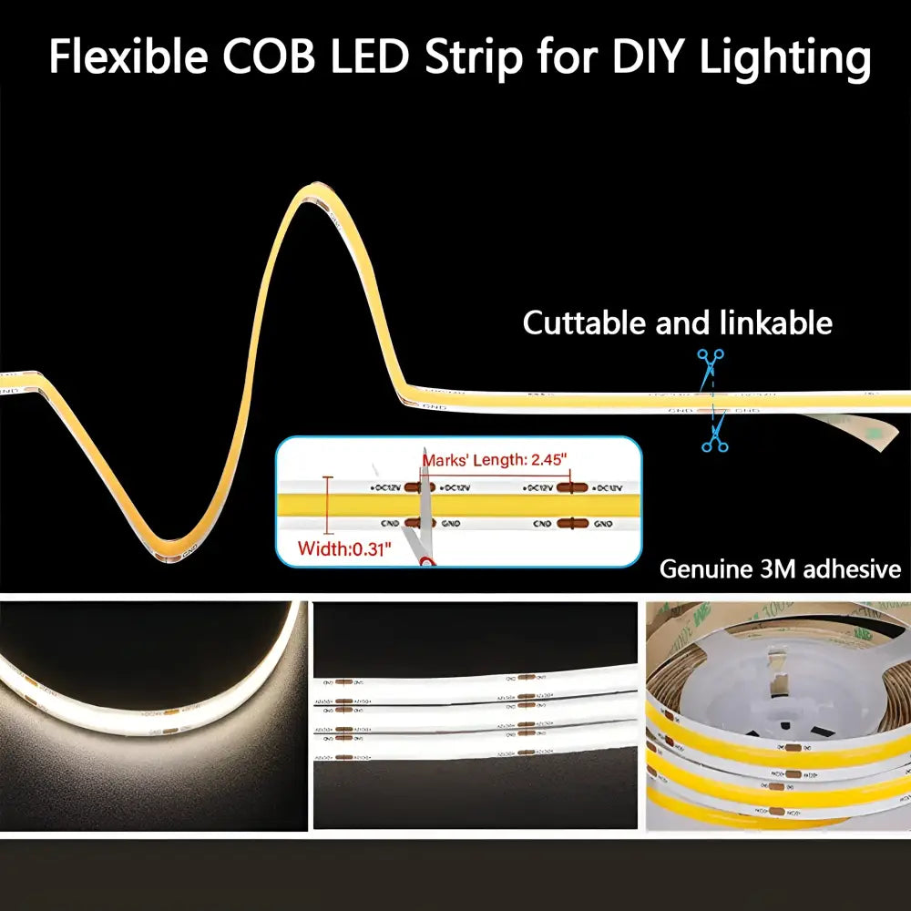 Green Earth Lighting Australia Strip Kit DIY 5 meter RGB Cobra Pro Indoor COB Dot Free Strip Light Kit - 75W KITIP20RGB