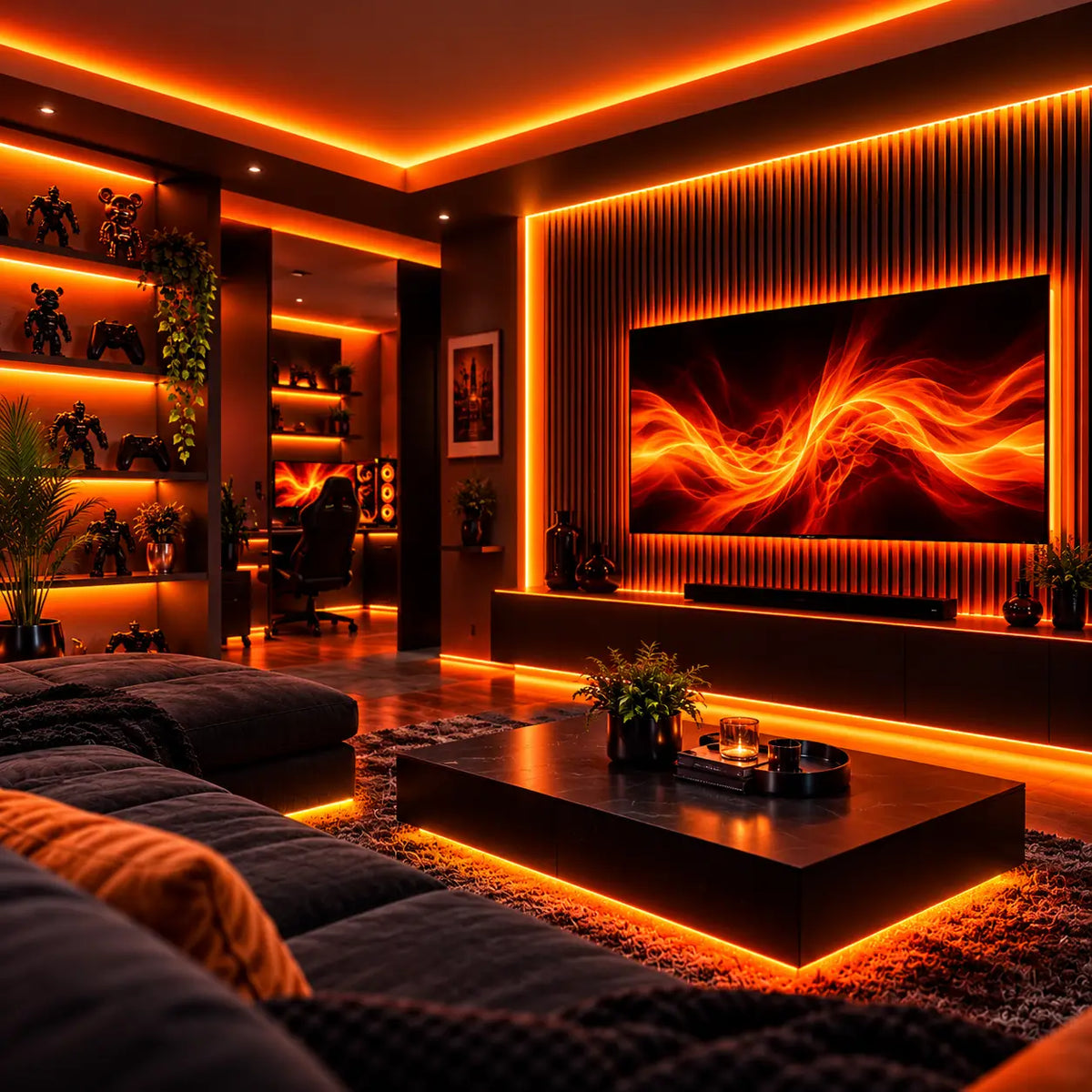 COBRA MINI Firestarter – 5mm Dotless Orange COB LED Strip Light Kit