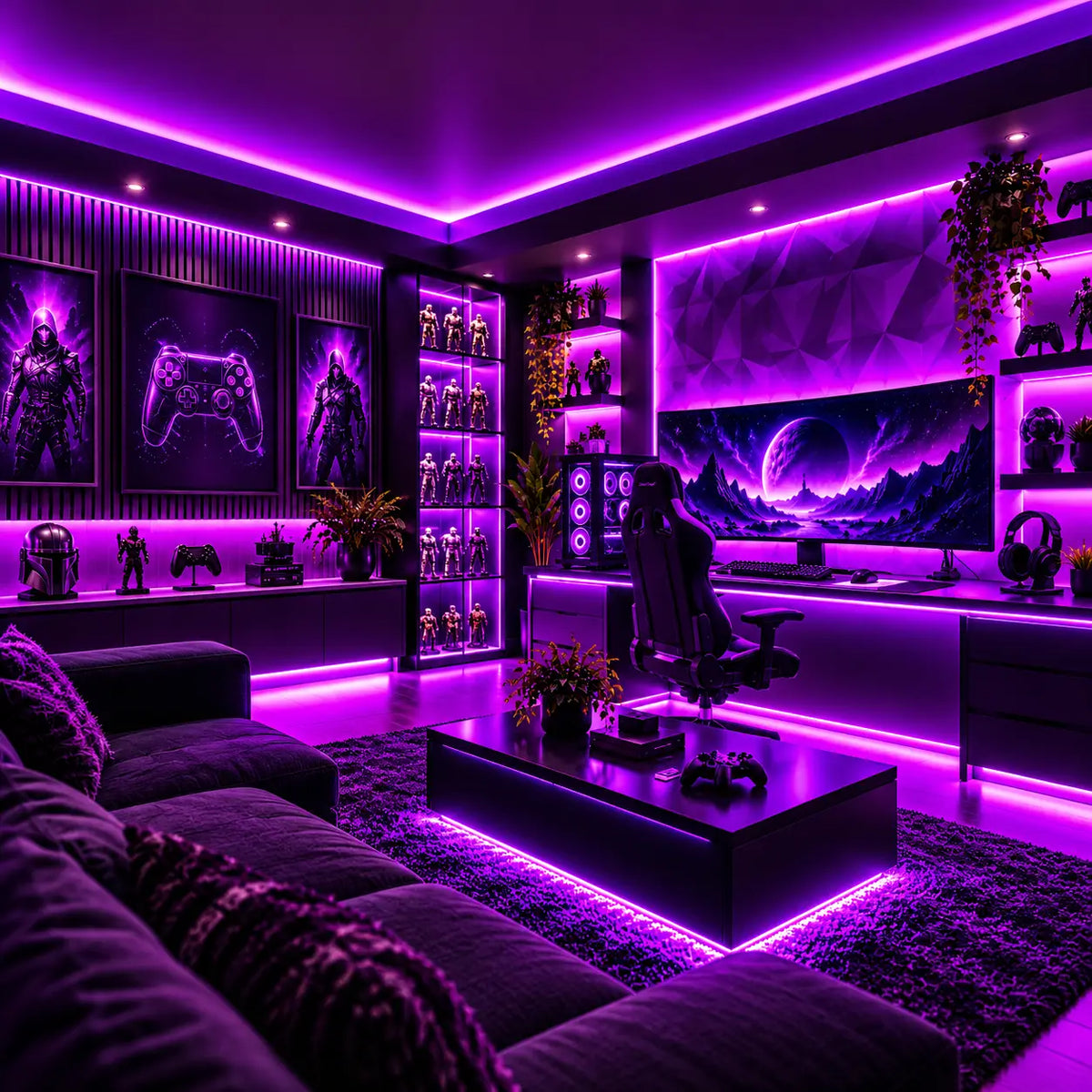 COBRA MINI Purple Haze – 5mm Dotless Violet COB LED Strip Light Kit