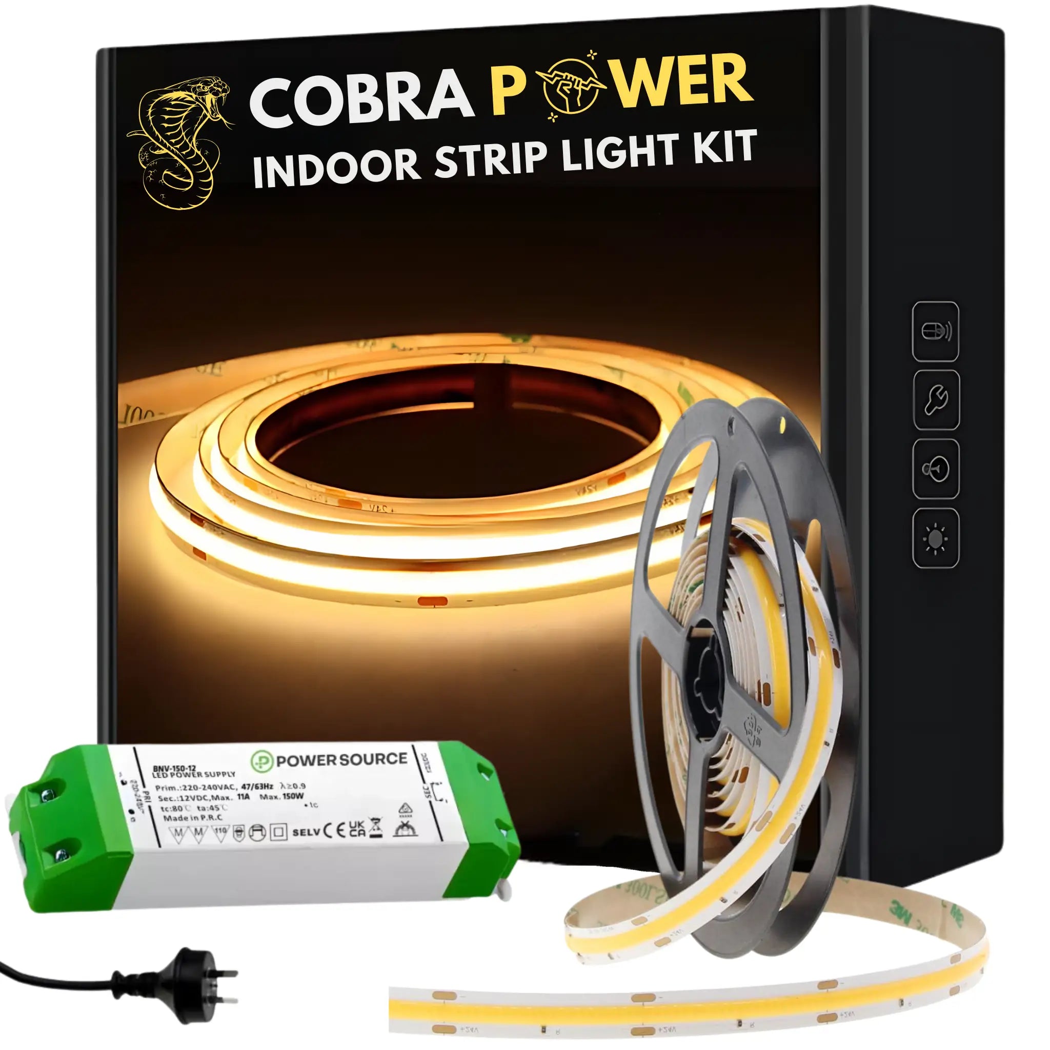 Cobra Pro Plus 15w Cob Led Strip Light Kit 5m