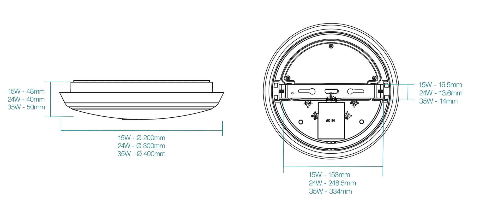 Martec Conrad Tricolour Led Oyster Ceiling Light