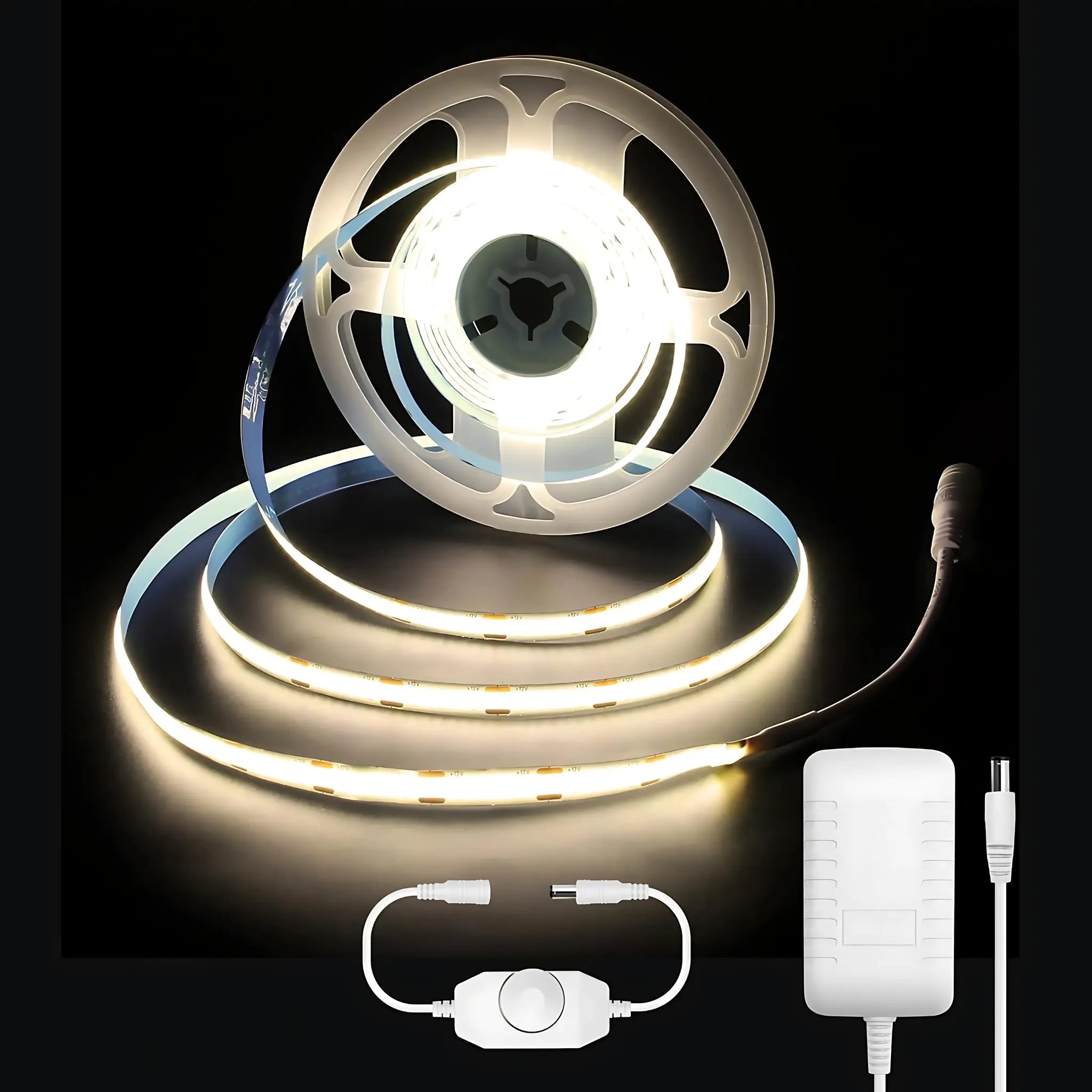 5m Dimmable Dotless Cob Led Strip Light Kit 12w - Cool White