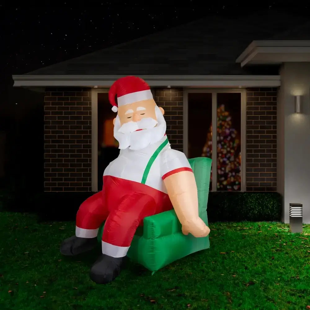 Couch Potato Santa Inflatable for Christmas Display