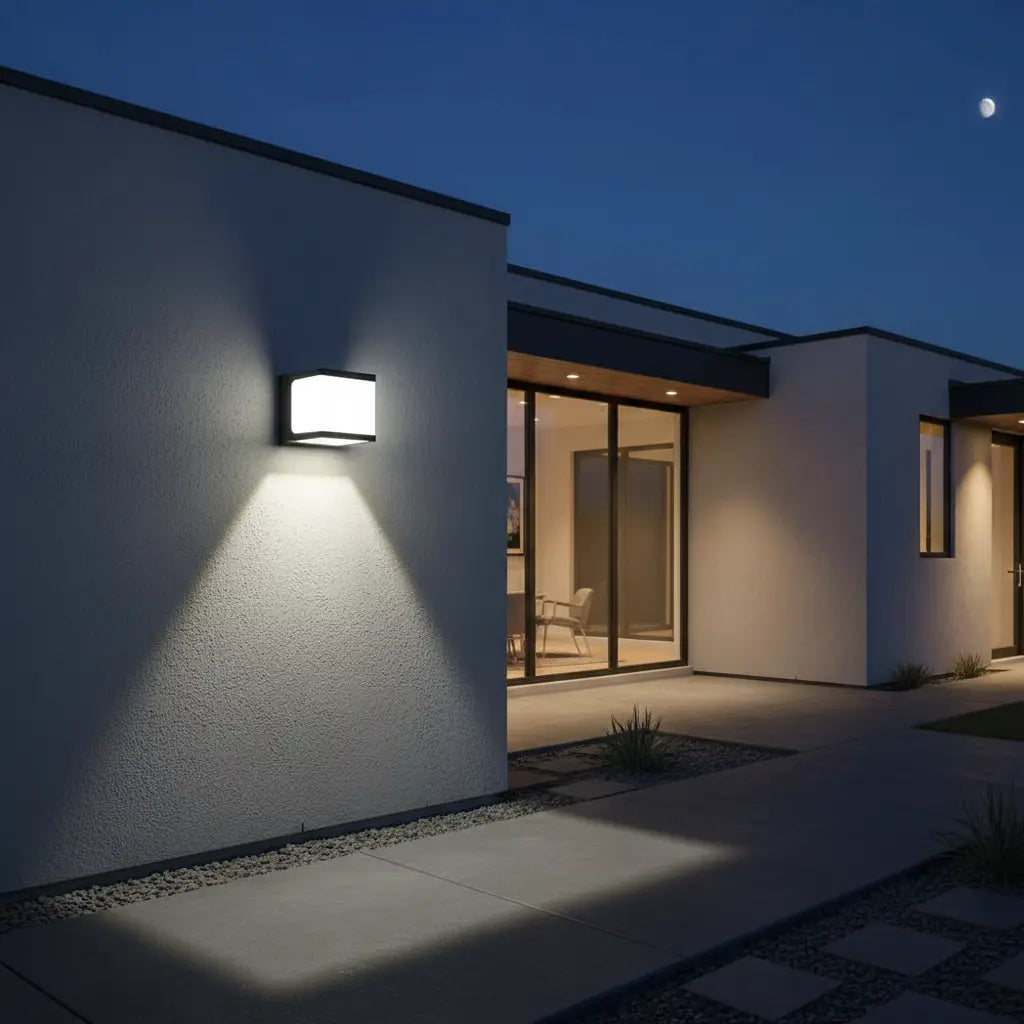 Green Earth Cube Solar Security LED Wall Light