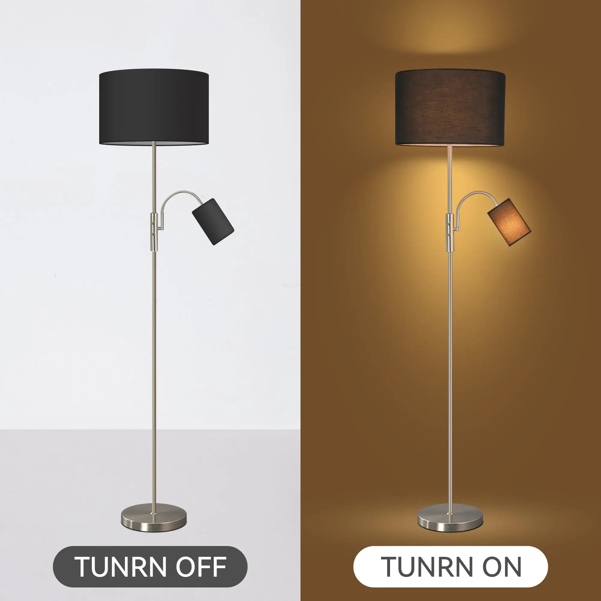 Cylinya Mother and Child Floor Lamp - Black Lexi