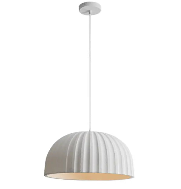 Whitney Ribbed Single Light Pendant in Two Sizes - D450